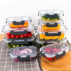 8-Piece Glass Food Storage Containers Set w/Lids