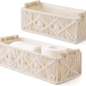 1Pcs Macrame Storage Basket